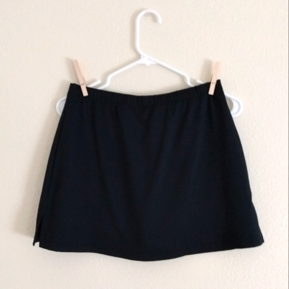 Plain Black Tennis Mini Skort/Skirt